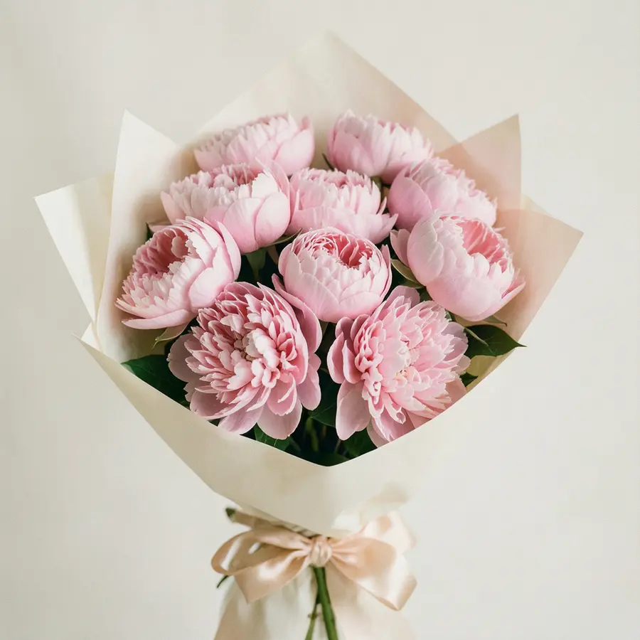 Bouquet Pivoines Poudrées